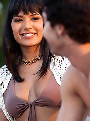 It's a warm day and Shazia feels really horny, she reveals her perfect body and gives an amazing blowjob to her boyfriend, but it is only the beg